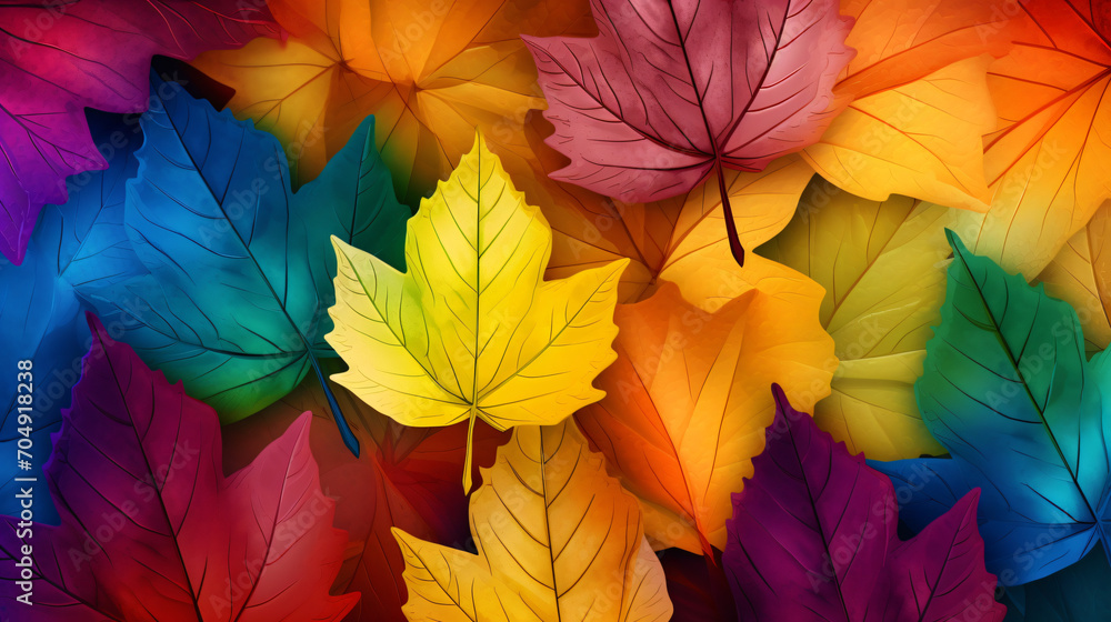 Autumn fallen leaf spectrum
