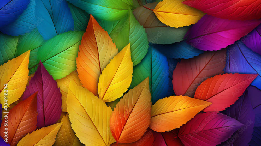 Autumn fallen leaf spectrum