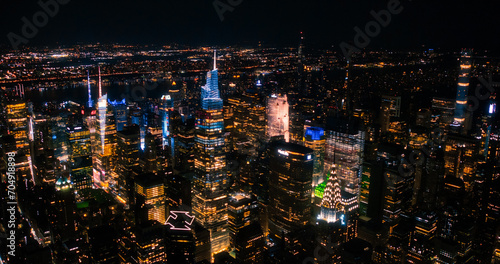 Photography Helicopter Tour of New York City Architecture at Night