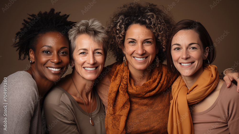 Portrait of four women of different generations Portrait of four women of different generations
