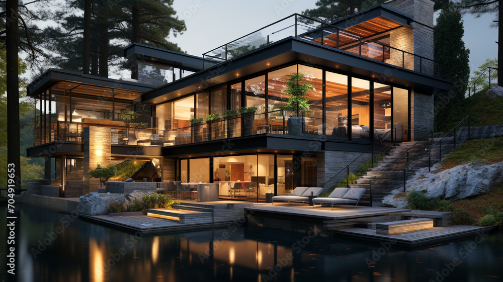 Fototapeta premium Modern house