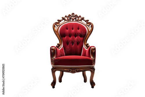 Classic Side Chair Isolated On Transparent Background