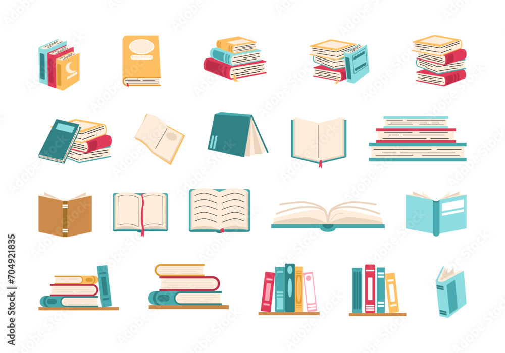 Cute Book Illustration Element Set Cute Book Illustration Element Set