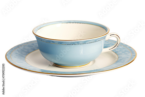 Soup Bowl with Underplate Isolated On Transparent Background