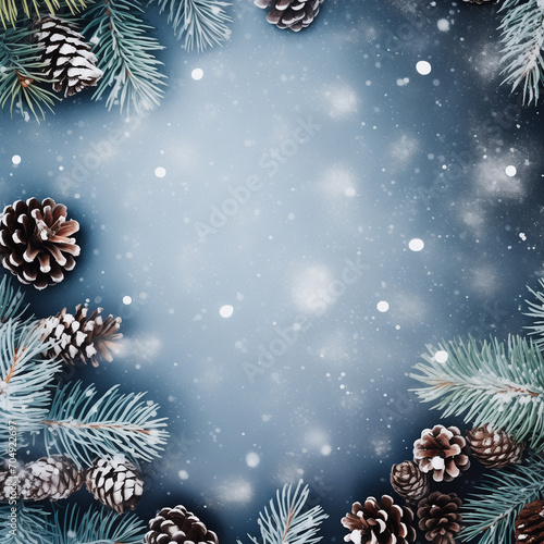  Winter background with copy space