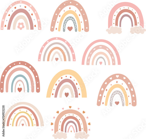 Boho Rainbow svg, Boho Rainbow svg bundle, Boho Rainbow Clipart, Rainbow Cricut File, Pastel Rainbow svg, Boho Nursery decor