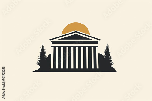 Beautiful and unique acropolis logo.