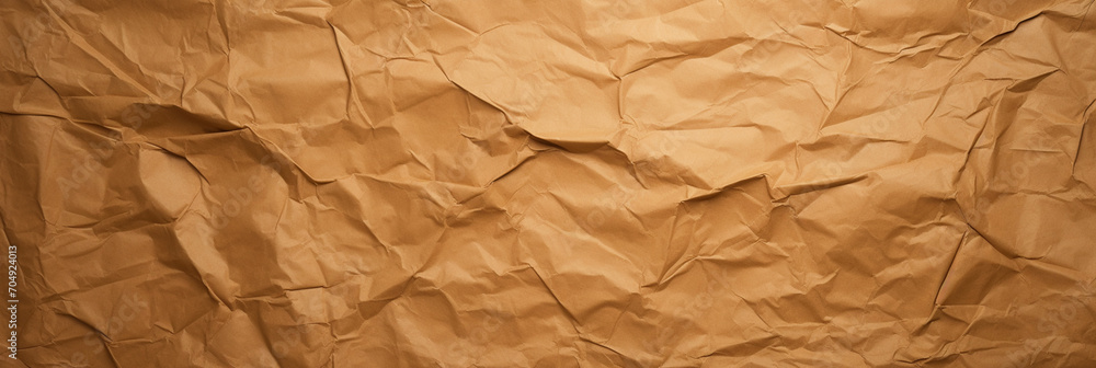 Brown color crumpled paper texture background - ai generative Brown color crumpled paper texture background - ai generative