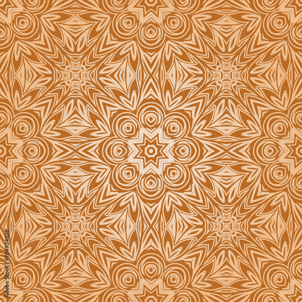 seamless pattern with luxury floral ornament. Traditional Arabic, Indian motifs. Vector