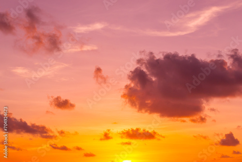 Abstract and pattern of cloud sky Calming coral, Orange, Trend color background © jimbophotoart