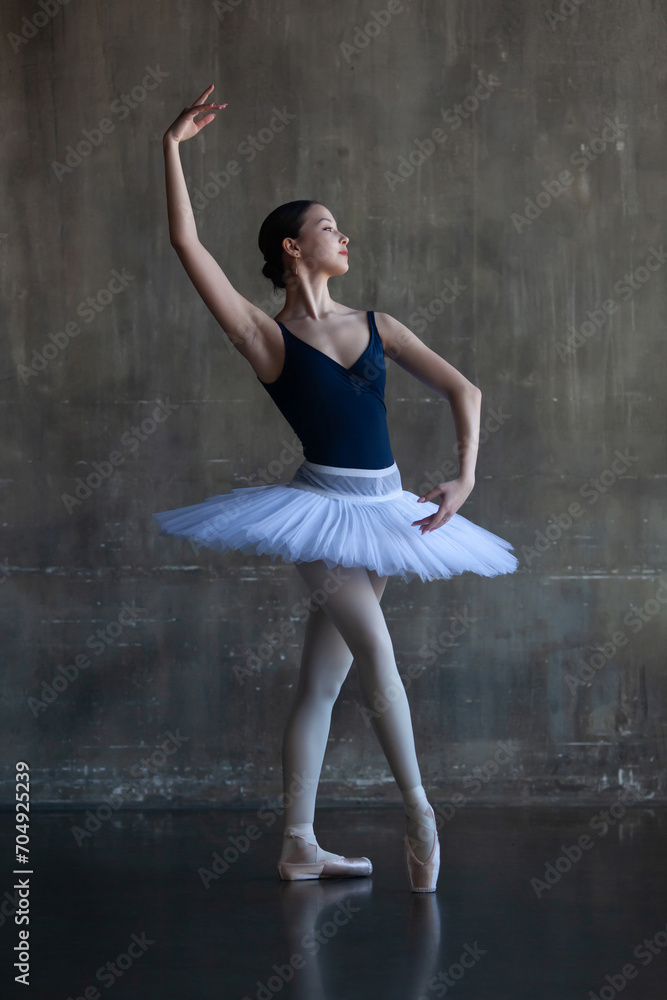 Young ballerina in a graceful pose