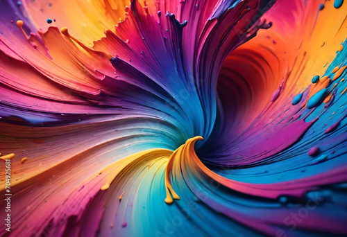 Abstract wallpaper vibrant colorful gradient splash-3M735. Generative AI.  