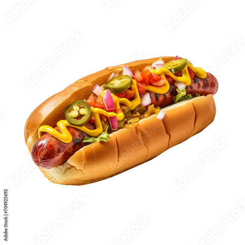 hotdog isolated on transparent background