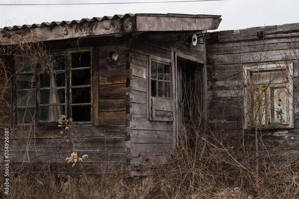 Croatia, April 20,2022 : Very old traditional wooden house. Croatia, April 20,2022 : Very old traditional wooden house.