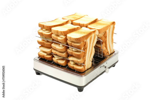The Toaster with Sandwich Cages Isolated On Transparent Background