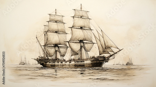 Brigantine ship