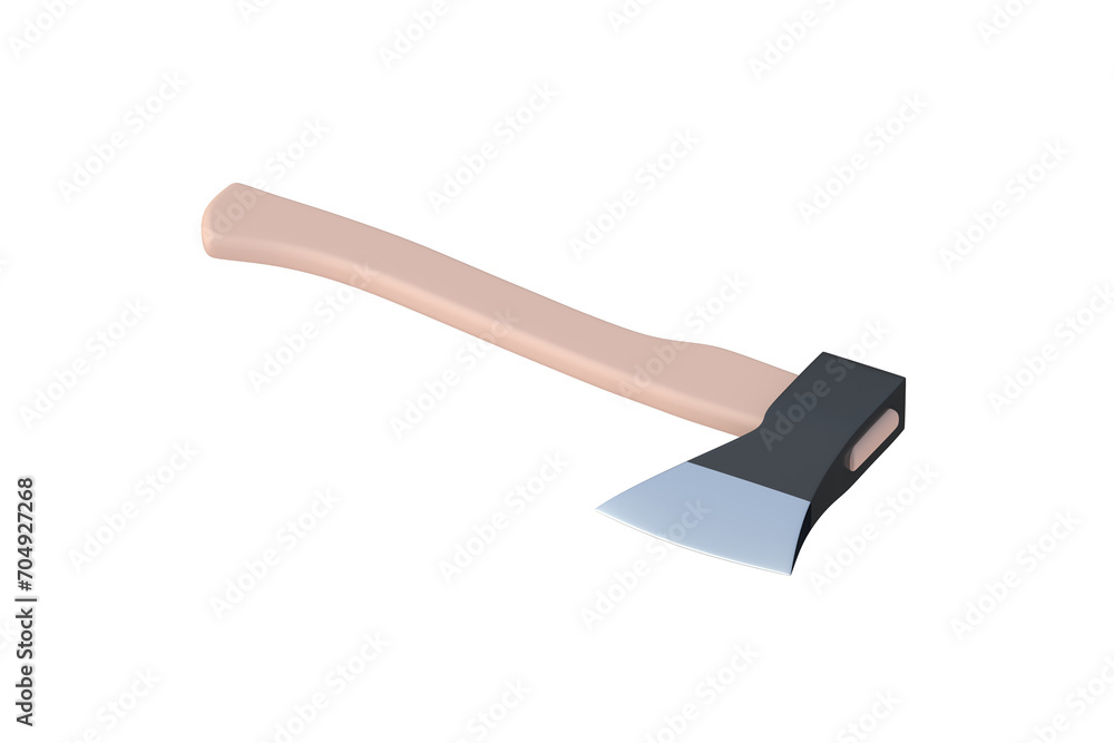 Axe isolated on white background. 3d render Axe isolated on white background. 3d render