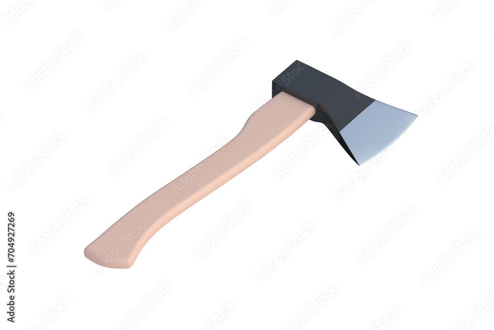 Axe isolated on white background. 3d render Axe isolated on white background. 3d render