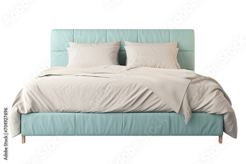 Twin Bed Isolated On Transparent Background