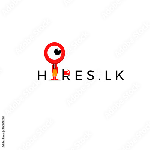 Hire logo Design Vector