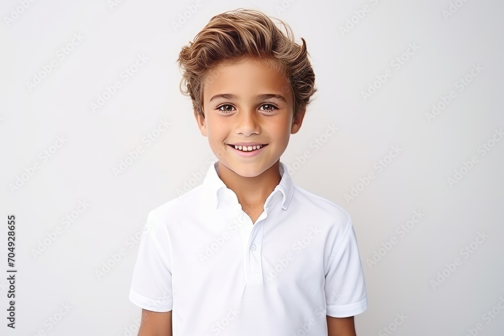 Portrait of a smiling little boy in a white t-shirt Portrait of a smiling little boy in a white t-shirt