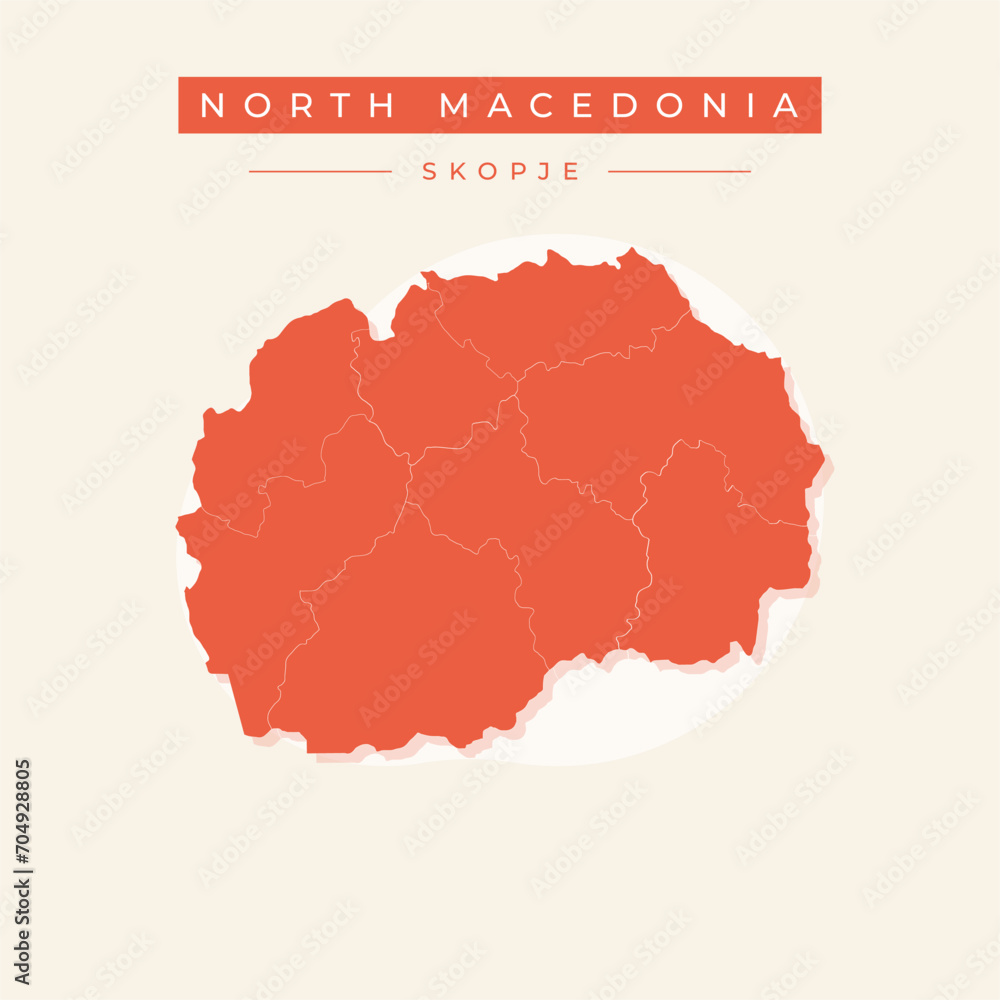 Vector illustration vector of North Macedonia map Vector illustration vector of North Macedonia map