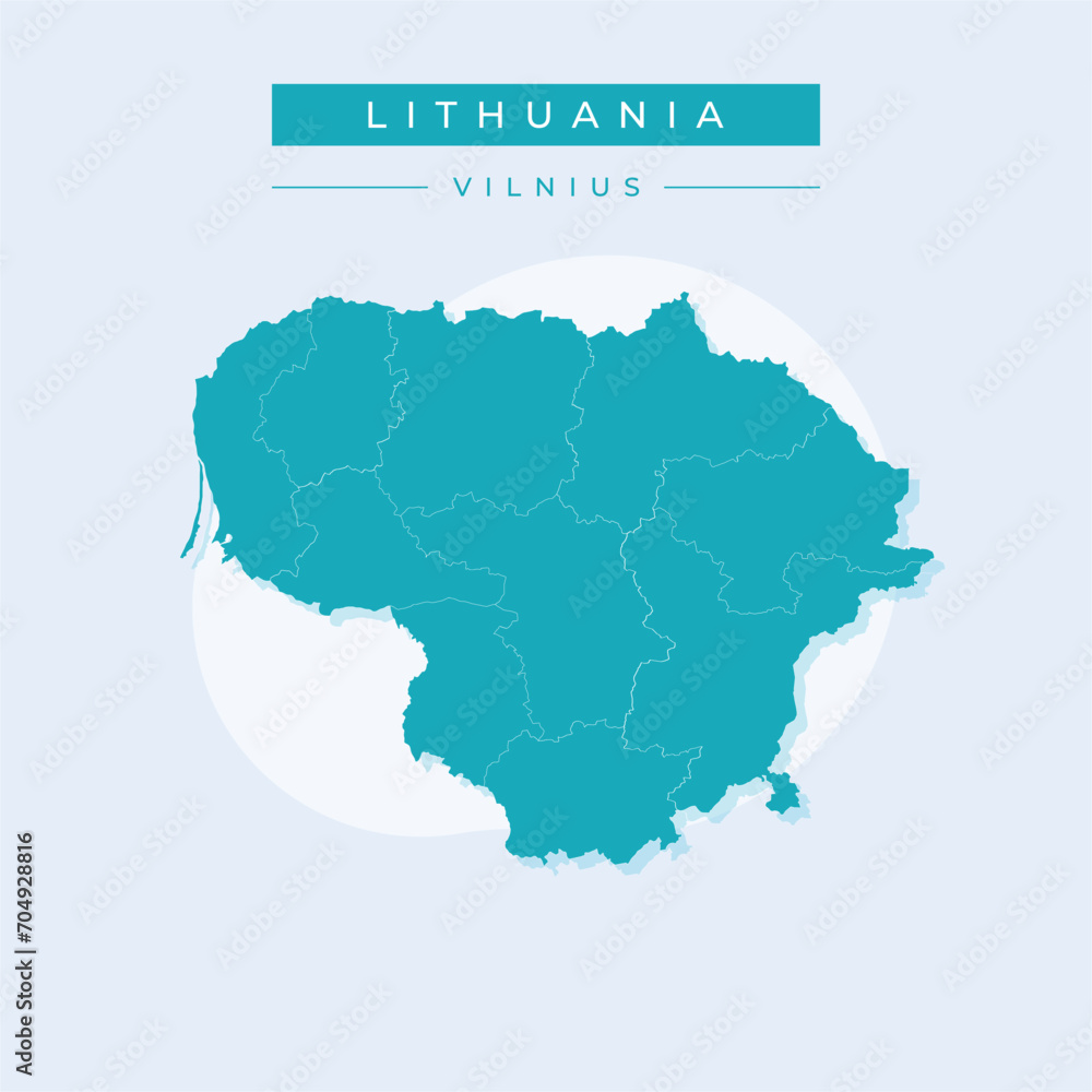 Vector illustration vector of Lithuania map