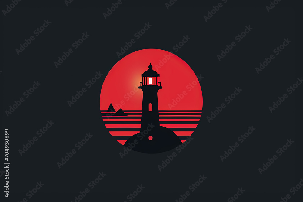 A beautiful and unique lighthouse logo. A beautiful and unique lighthouse logo.