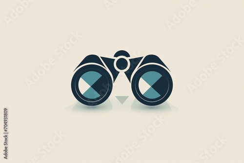 Beautiful and unique binocular logo.