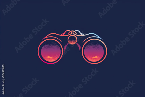 Beautiful and unique binocular logo. © Vladislav