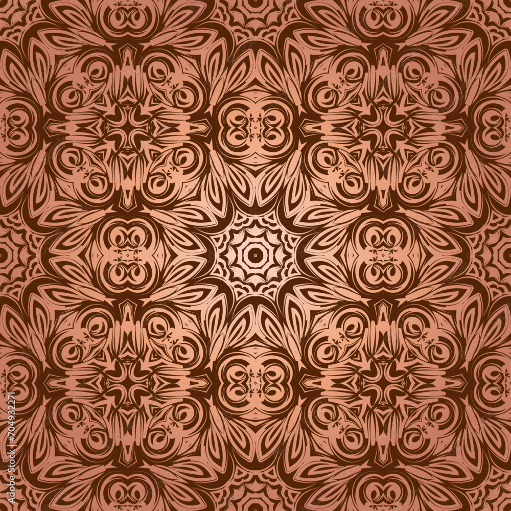 Art seamless ornamental lace pattern. Mandala pattern. Vector