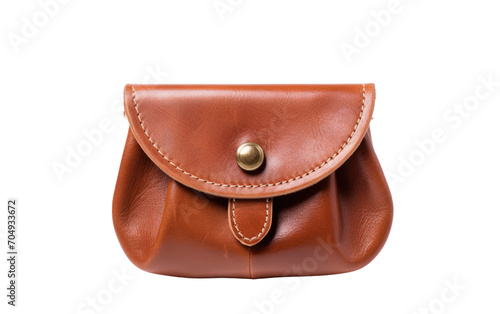 Coin Purse Crafted from Genuine Leather isolated on transparent Background