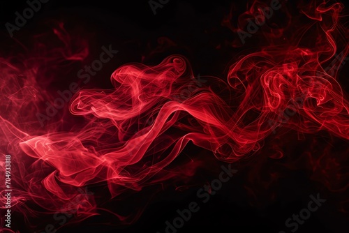 abstract red smoke on black background