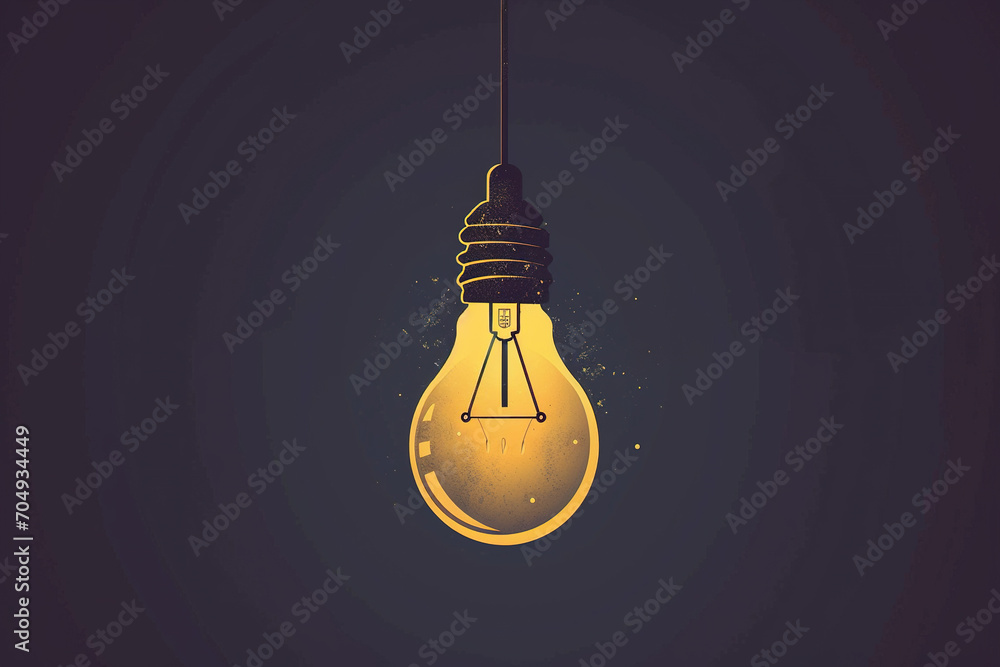 Beautiful and unique light bulb logo. - obrazy, fototapety, plakaty 