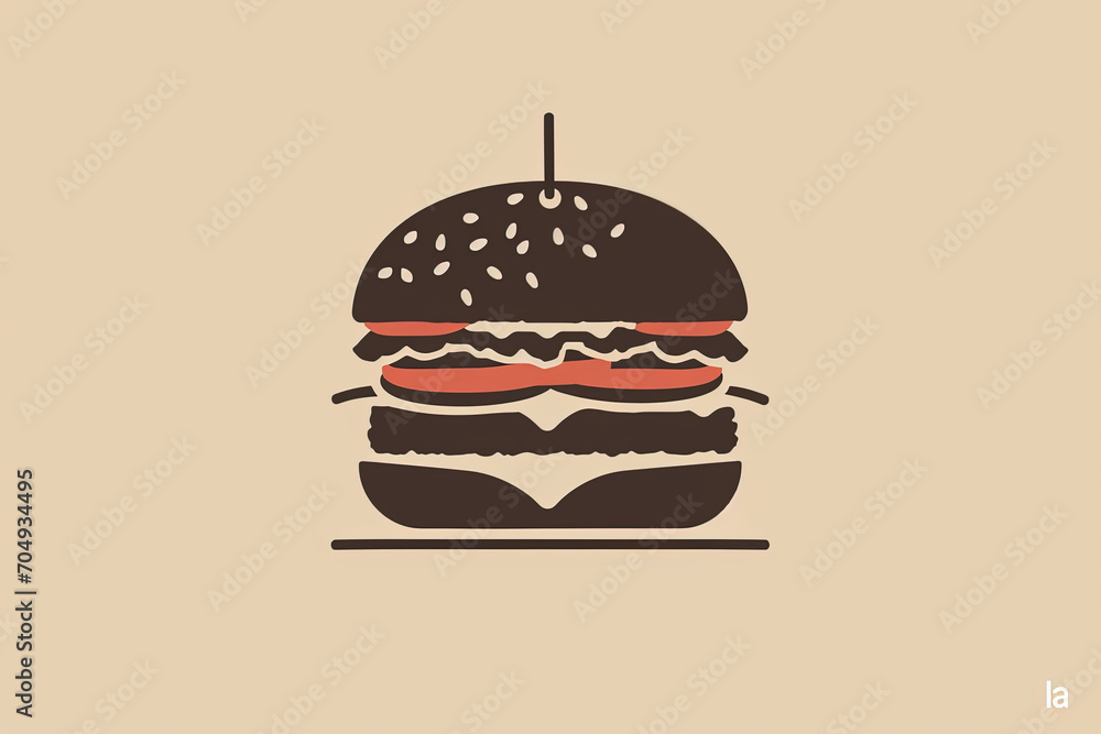 Beautiful and unique burger logo.