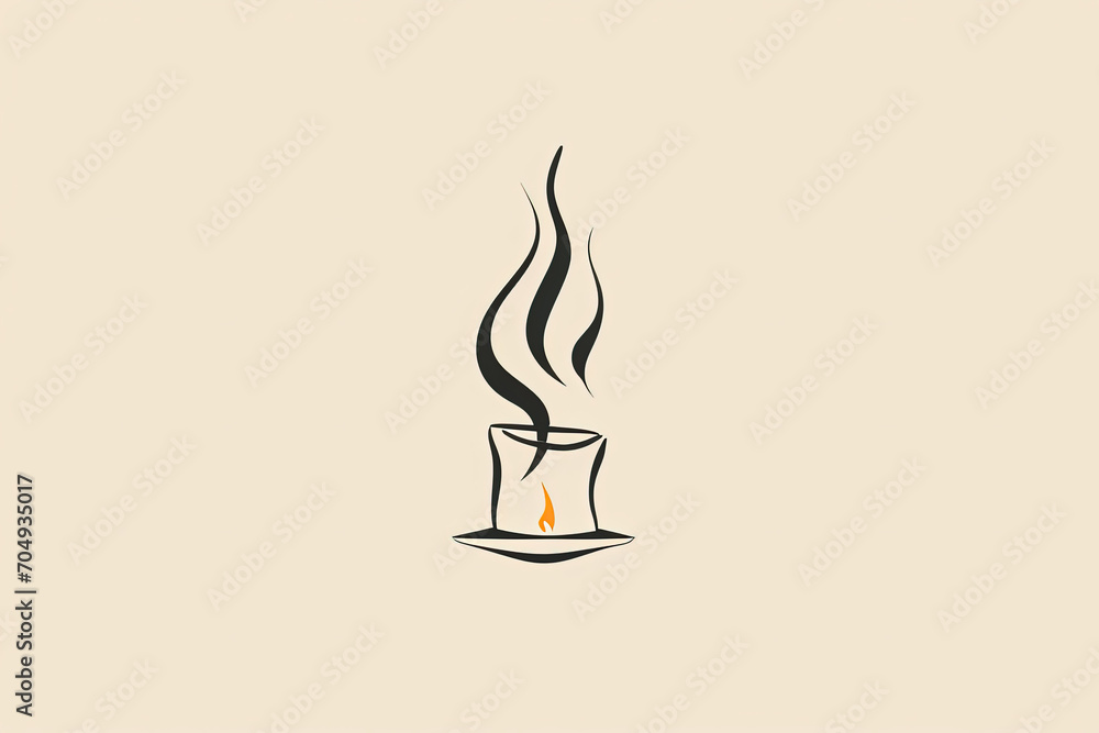Elegant and unique candle logo. Elegant and unique candle logo.
