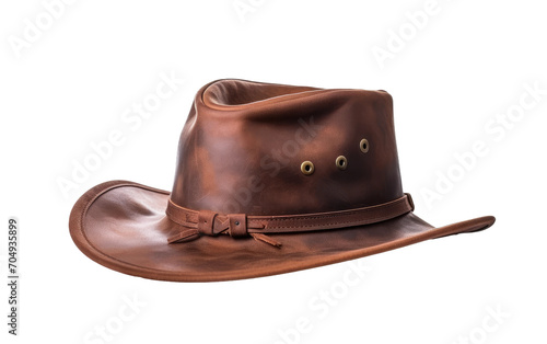 HatCrafted in Leather isolated on transparent Background