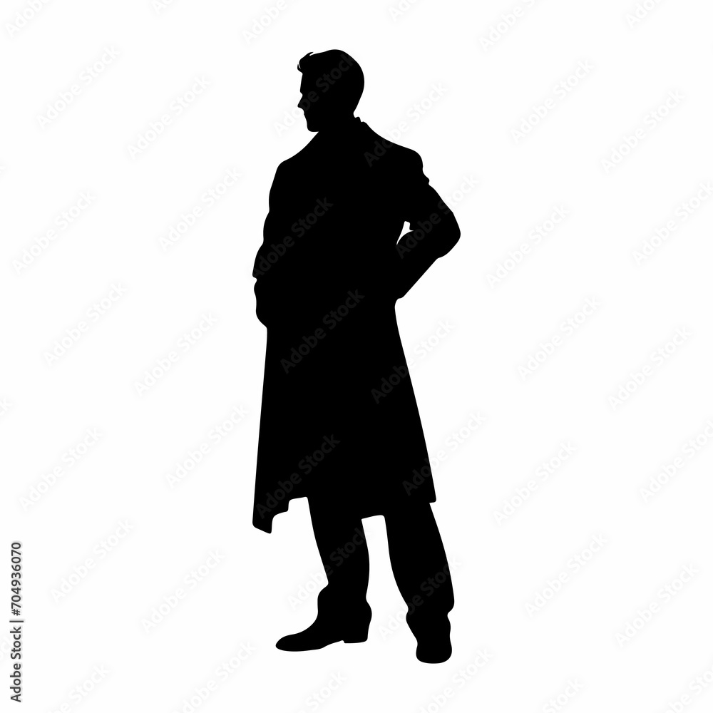 silhouette of doctor on white background silhouette of doctor on white background