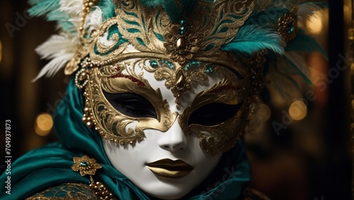 Certainly! Here are some tags for an image featuring a vintage carnival mask with a baroque style © Roslaw