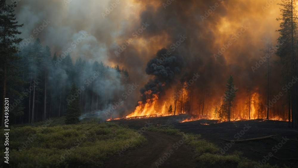 forest fire, global warming, environmental disaster