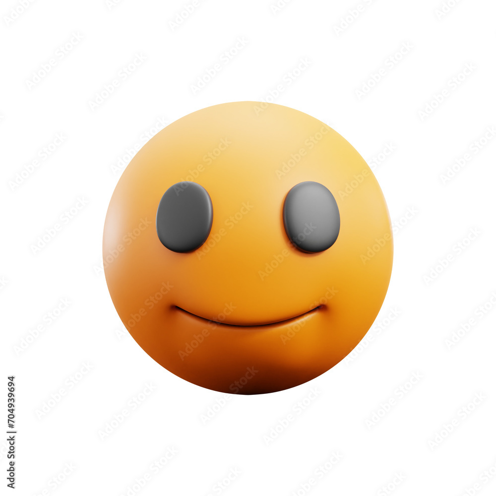 Fototapeta premium 3d Slightly Smiling Face