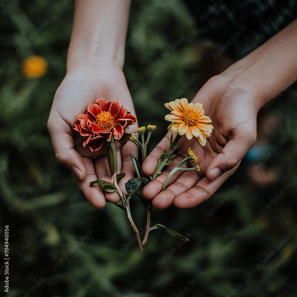 person holding flowers