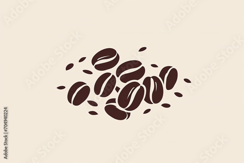 Elegant and unique coffee bean logo.