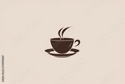 Elegant and unique coffee cup logo.