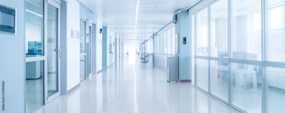 modern hospital hallway background
