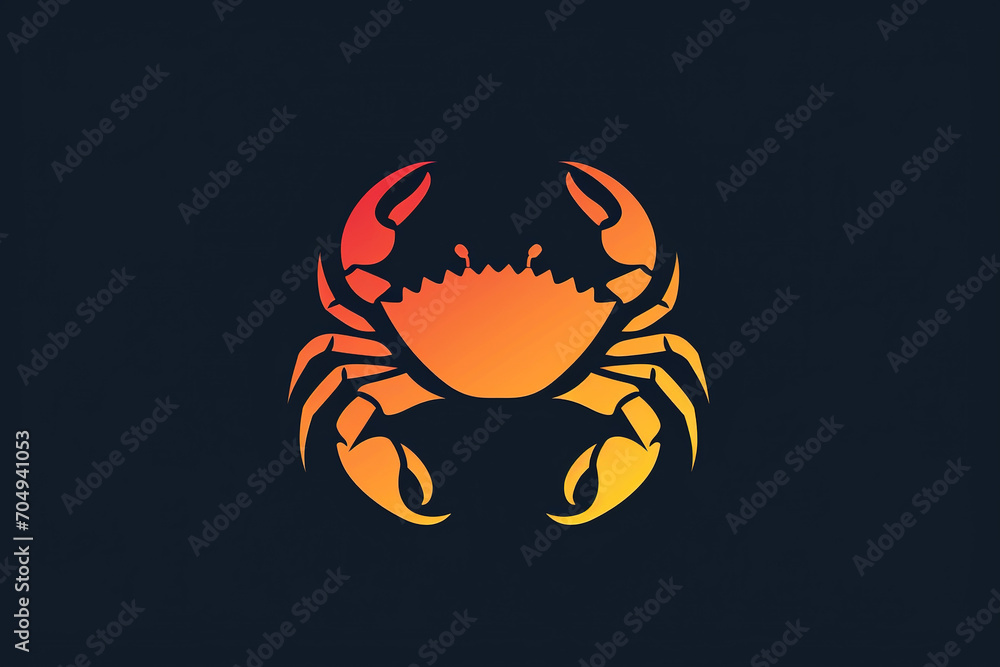 Elegant and unique crab logo. Elegant and unique crab logo.