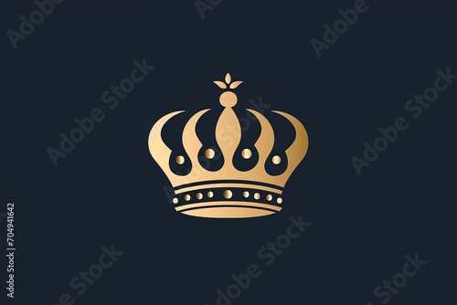 Elegant and unique crown logo. photo