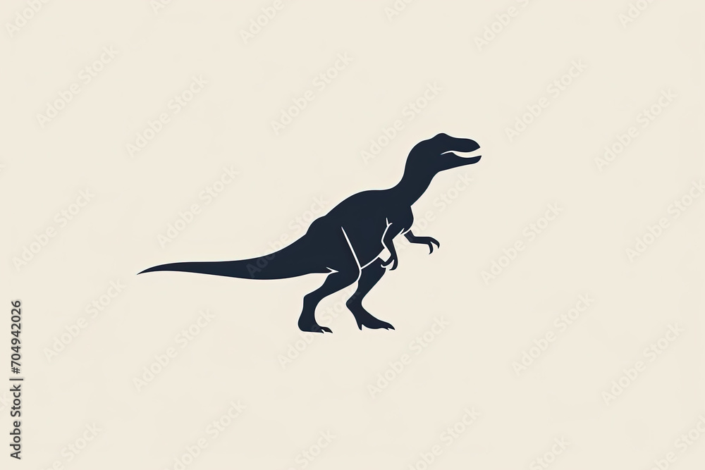 Elegant and unique dinosaur logo.