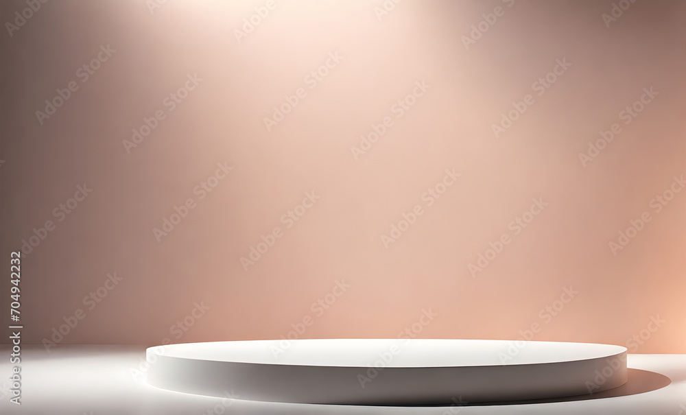 A podium with shadows on the wall for product presentations A podium with shadows on the wall for product presentations