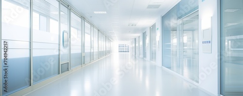 modern hospital hallway background